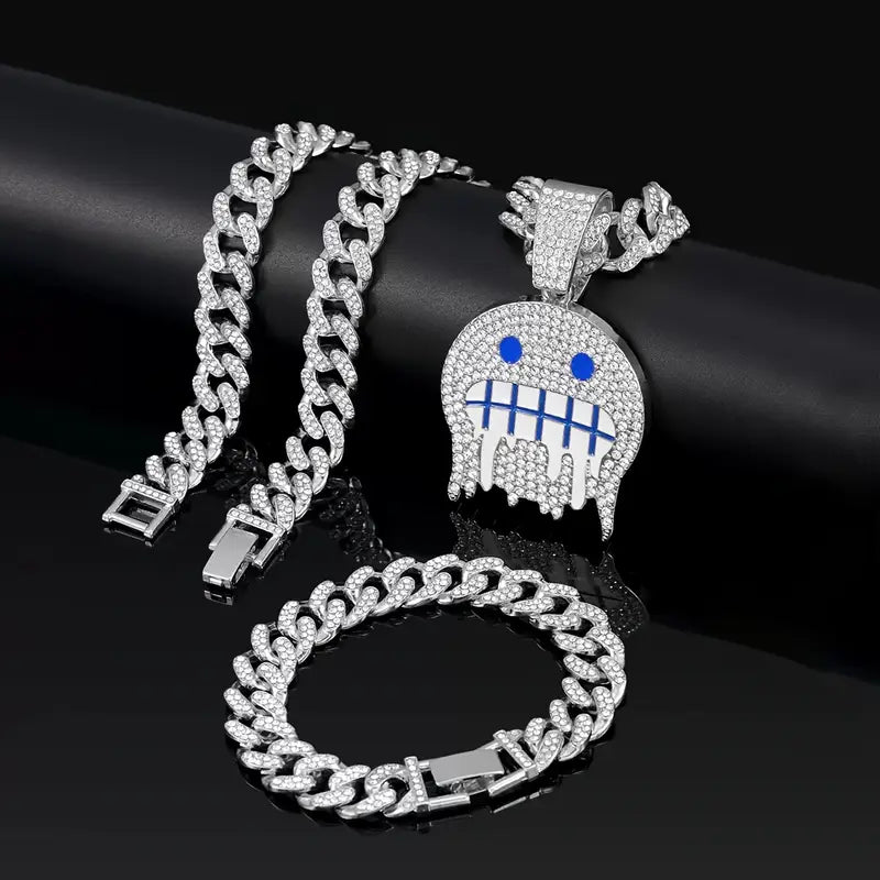 Iced Face Cuban Link Set
