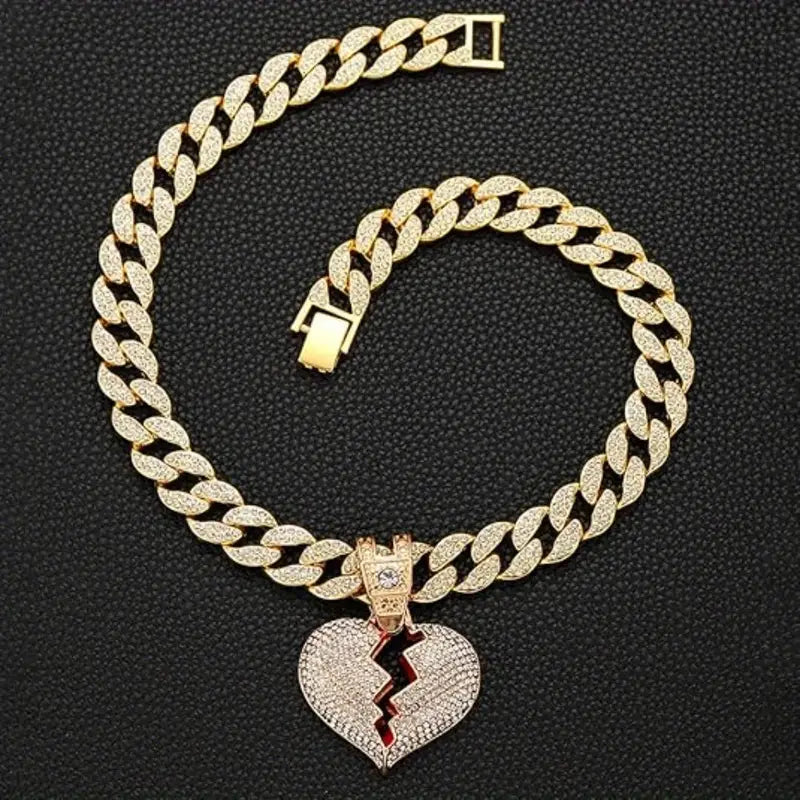 Broken Heart Pendant Necklace