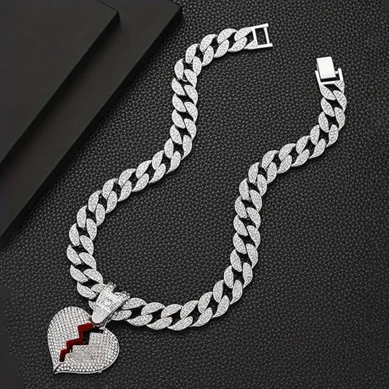Broken Heart Pendant Necklace