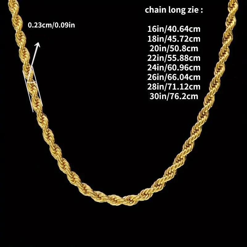 Gold Plated Rope Chain