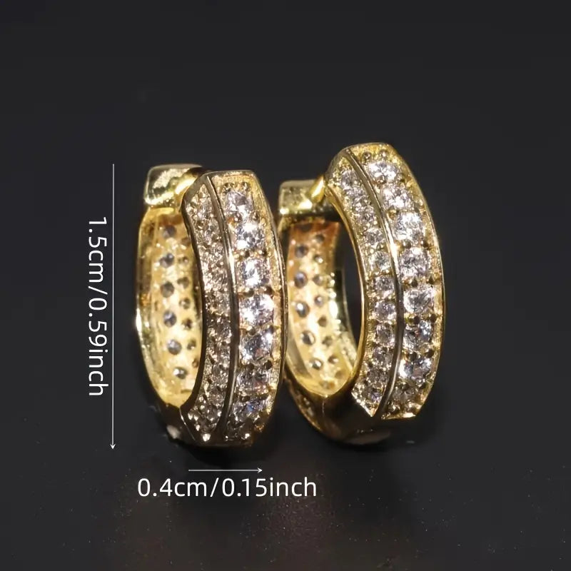 Iced Hoop Earrings