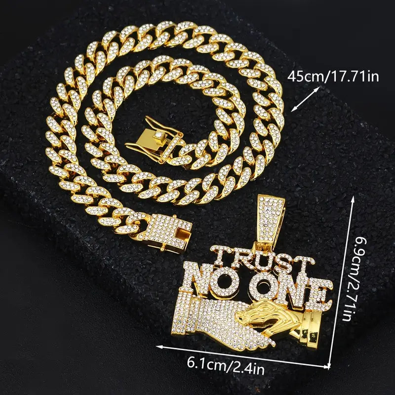 Trust No One Pendant Necklace