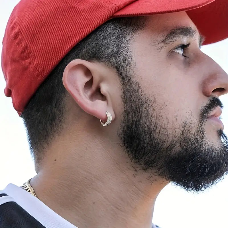 Iced Hoop Earrings