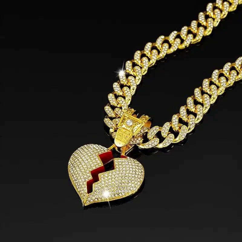 Broken Heart Pendant Necklace
