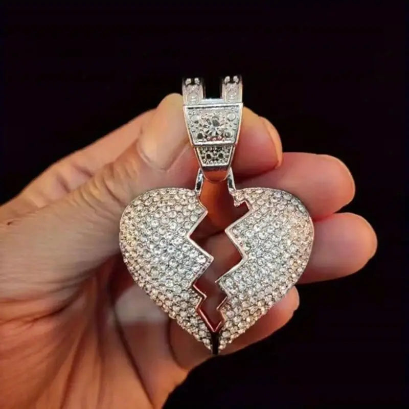 Broken Heart Pendant Necklace