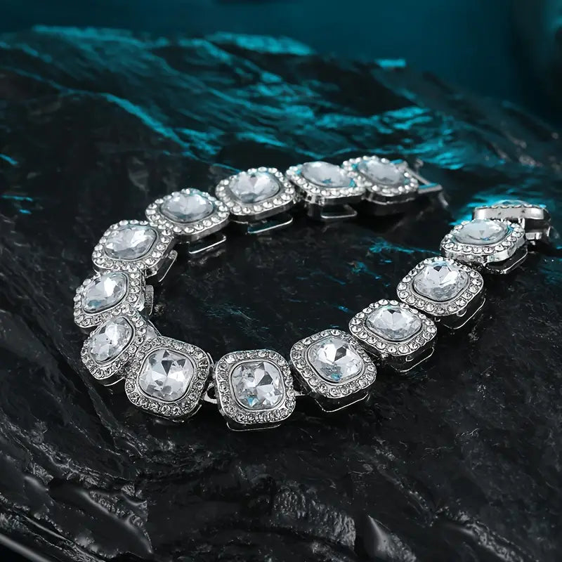 Iced Square-Cut Set (Gold & Silver)