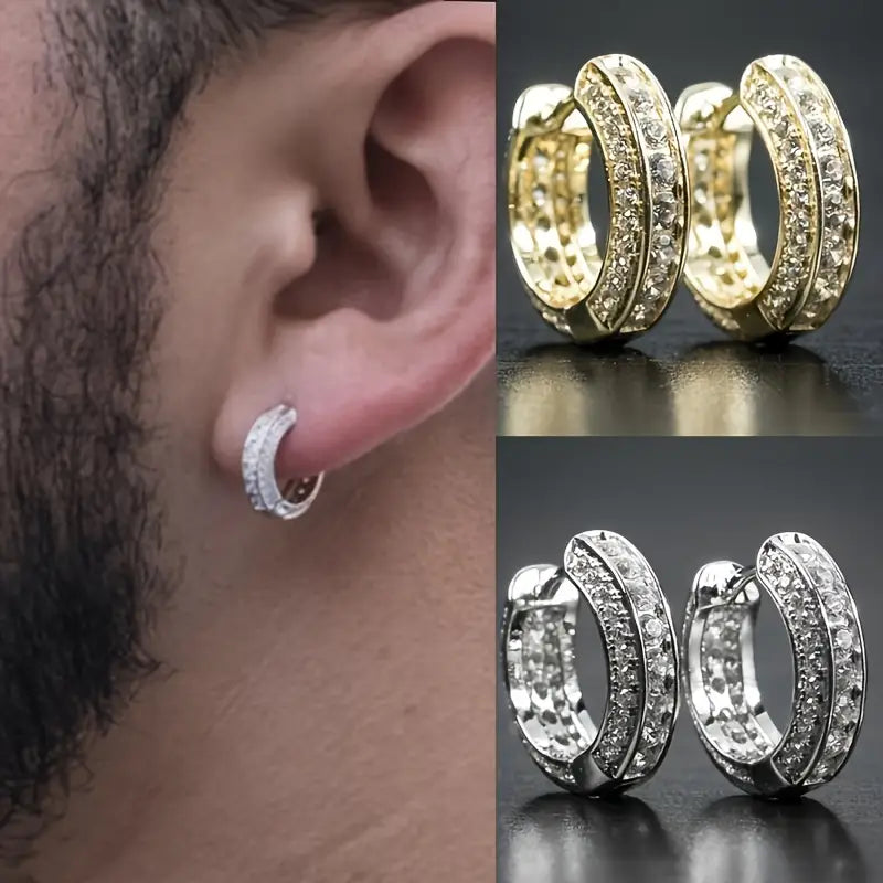 Iced Hoop Earrings