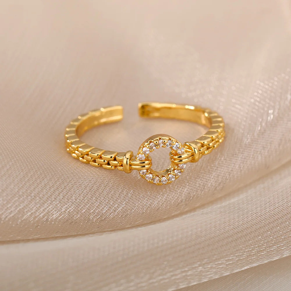 Round Zircon Rings
