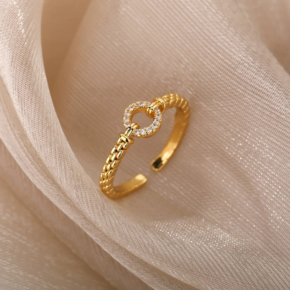 Round Zircon Rings