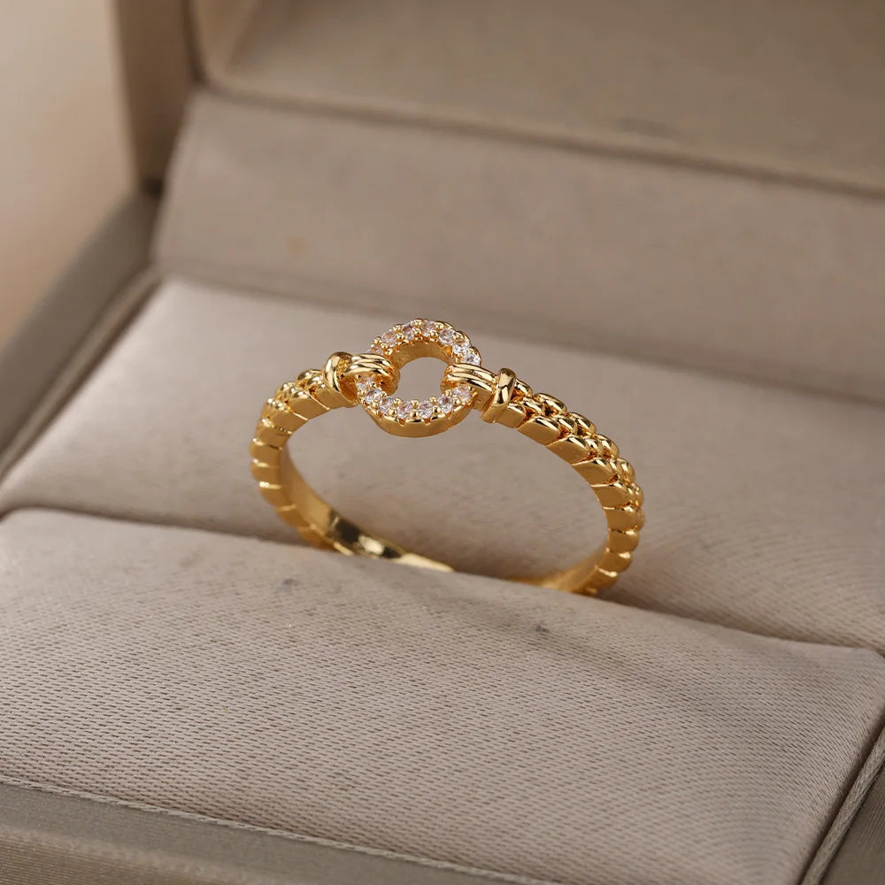 Round Zircon Rings