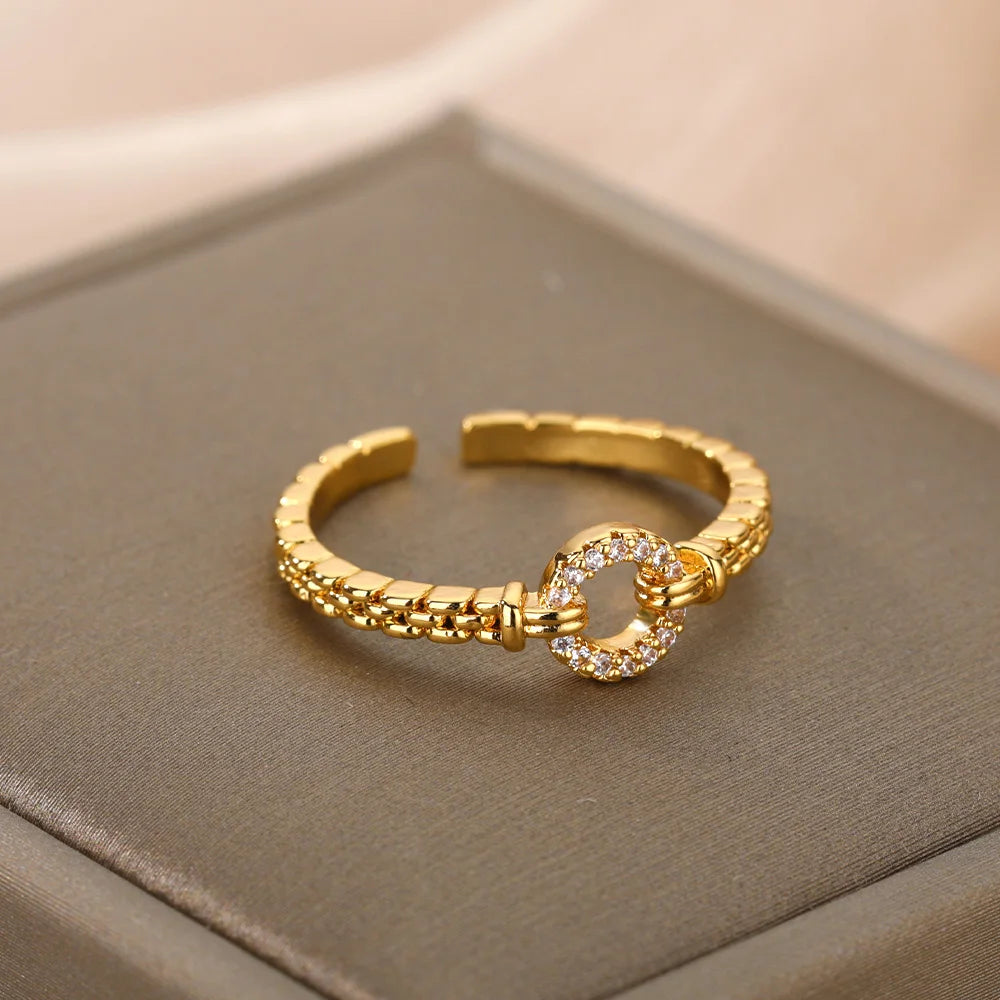 Round Zircon Rings