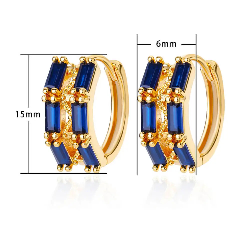Gold Plated Stainless Steel Hoop Earrings