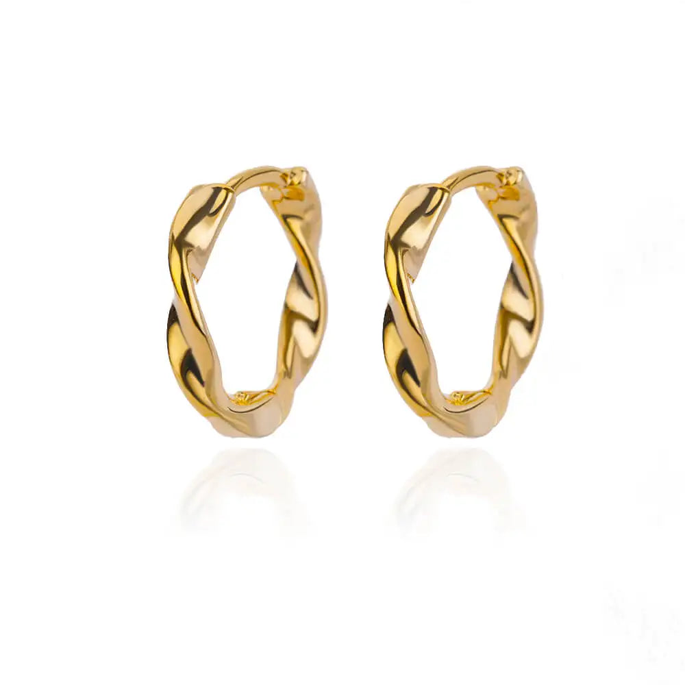 Triangle Zircon Hoop Earrings