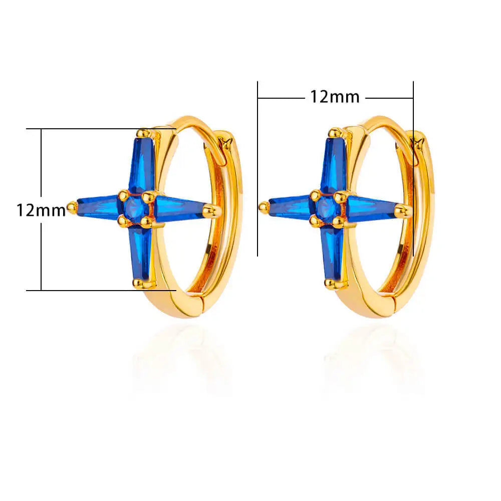 Gold Plated Stainless Steel Hoop Earrings