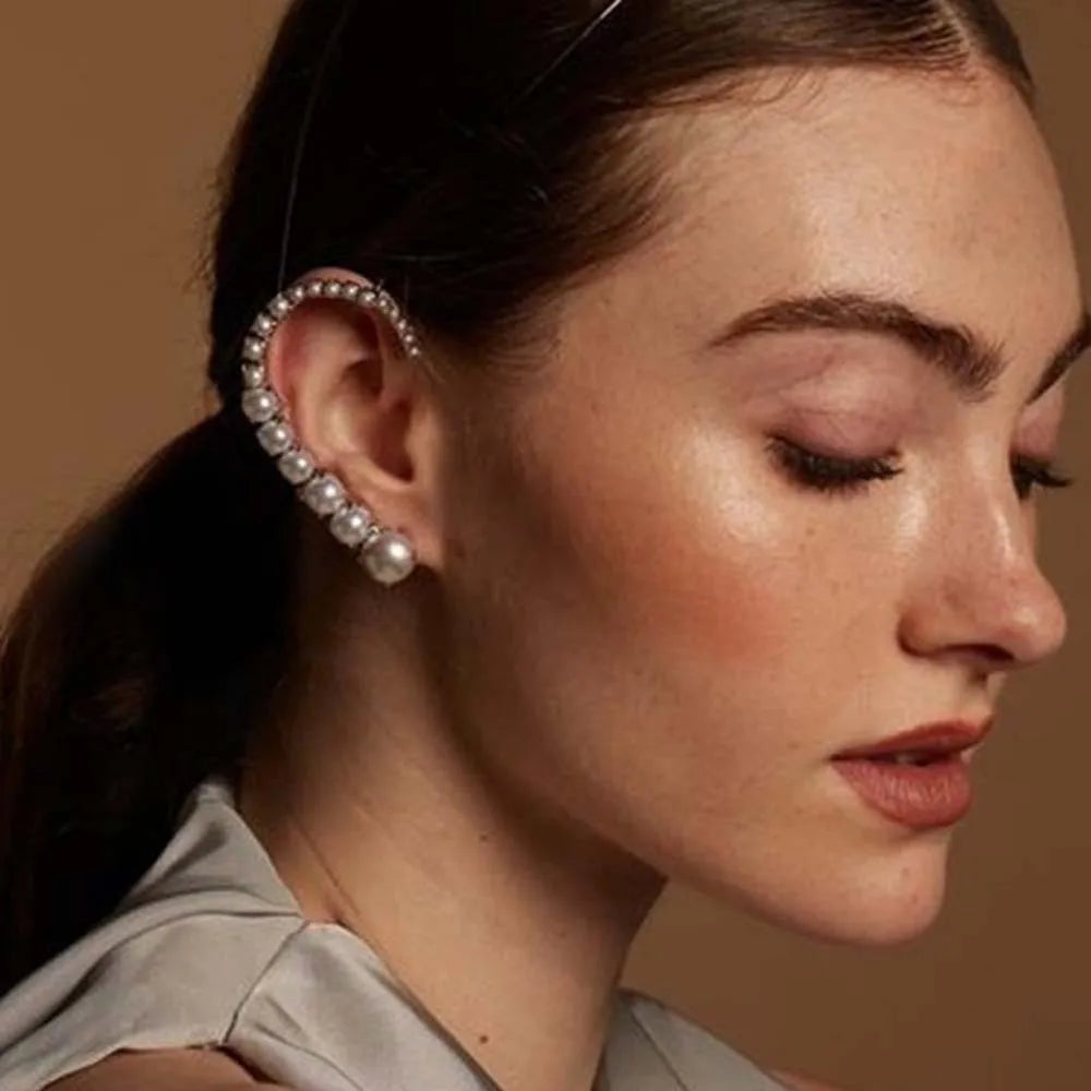 Stonefans Pearl Ear Clips
