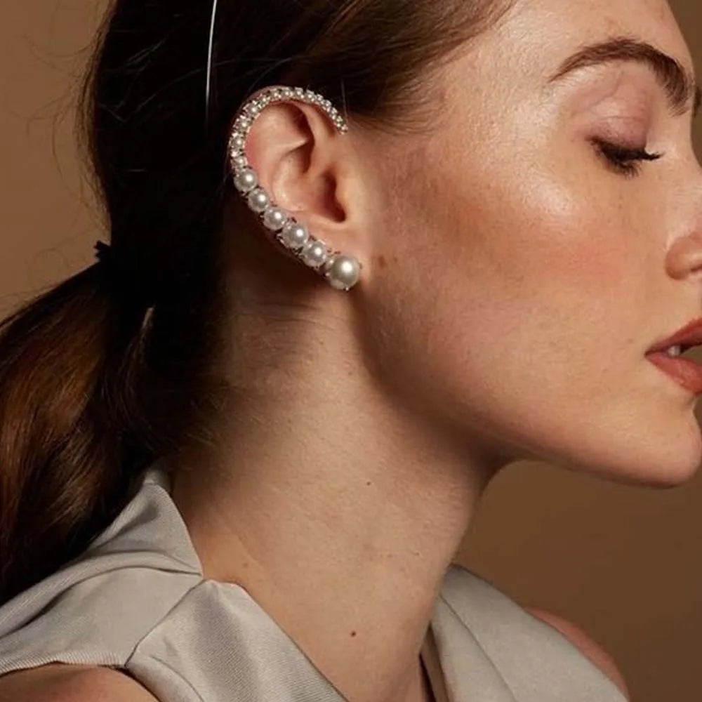Stonefans Pearl Ear Clips