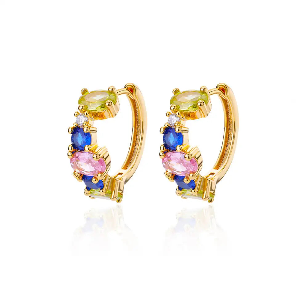 Gold Plated Stainless Steel Hoop Earrings
