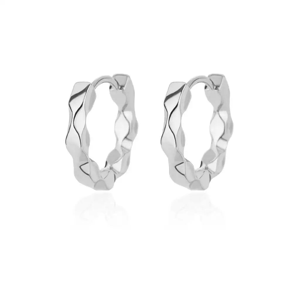 Zircon Round Hoop Earrings
