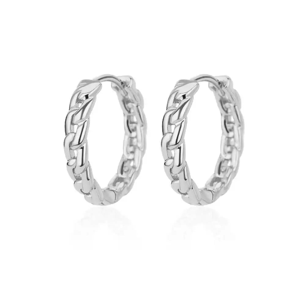 Zircon Round Hoop Earrings