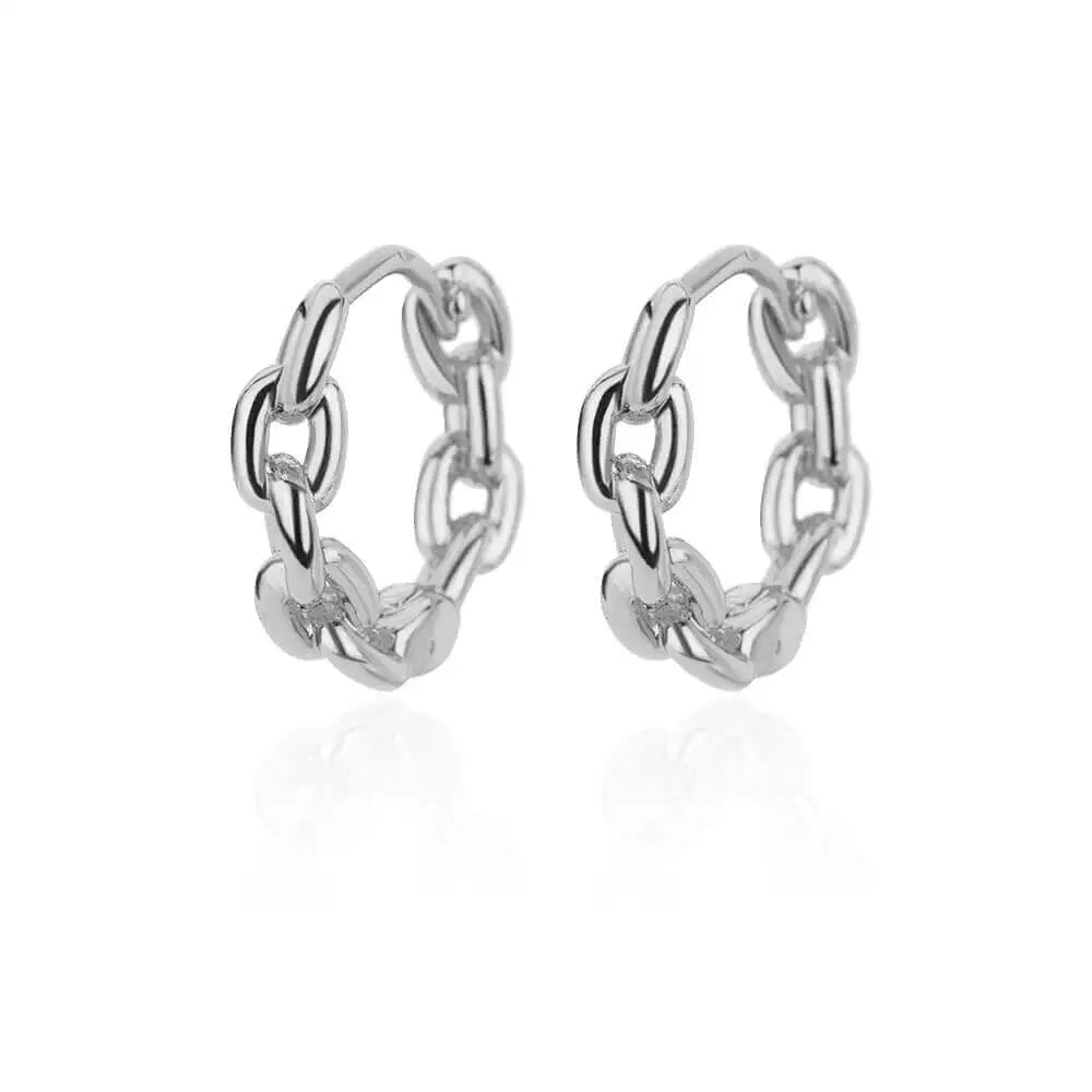 Zircon Round Hoop Earrings