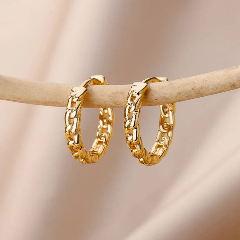 Zircon Round Hoop Earrings