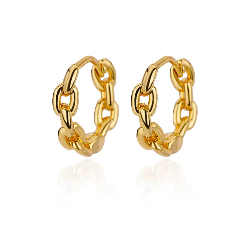 Triangle Zircon Hoop Earrings