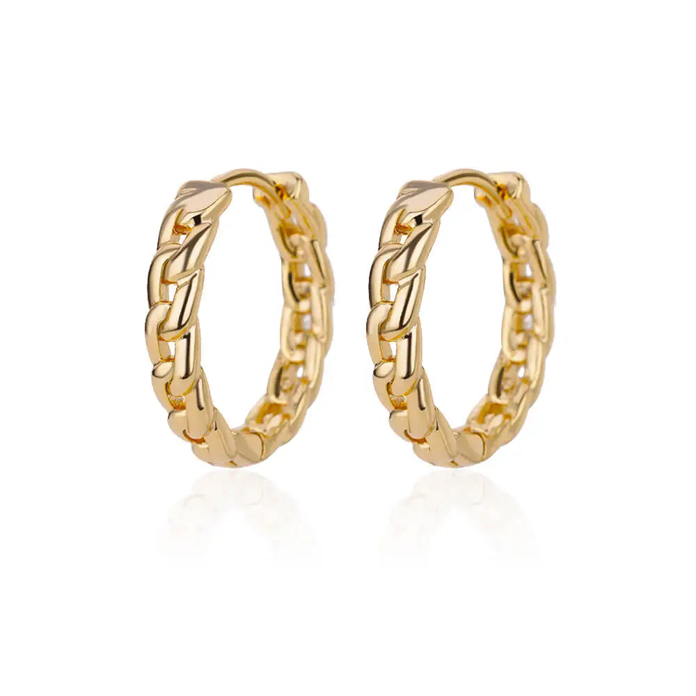 Zircon Round Hoop Earrings
