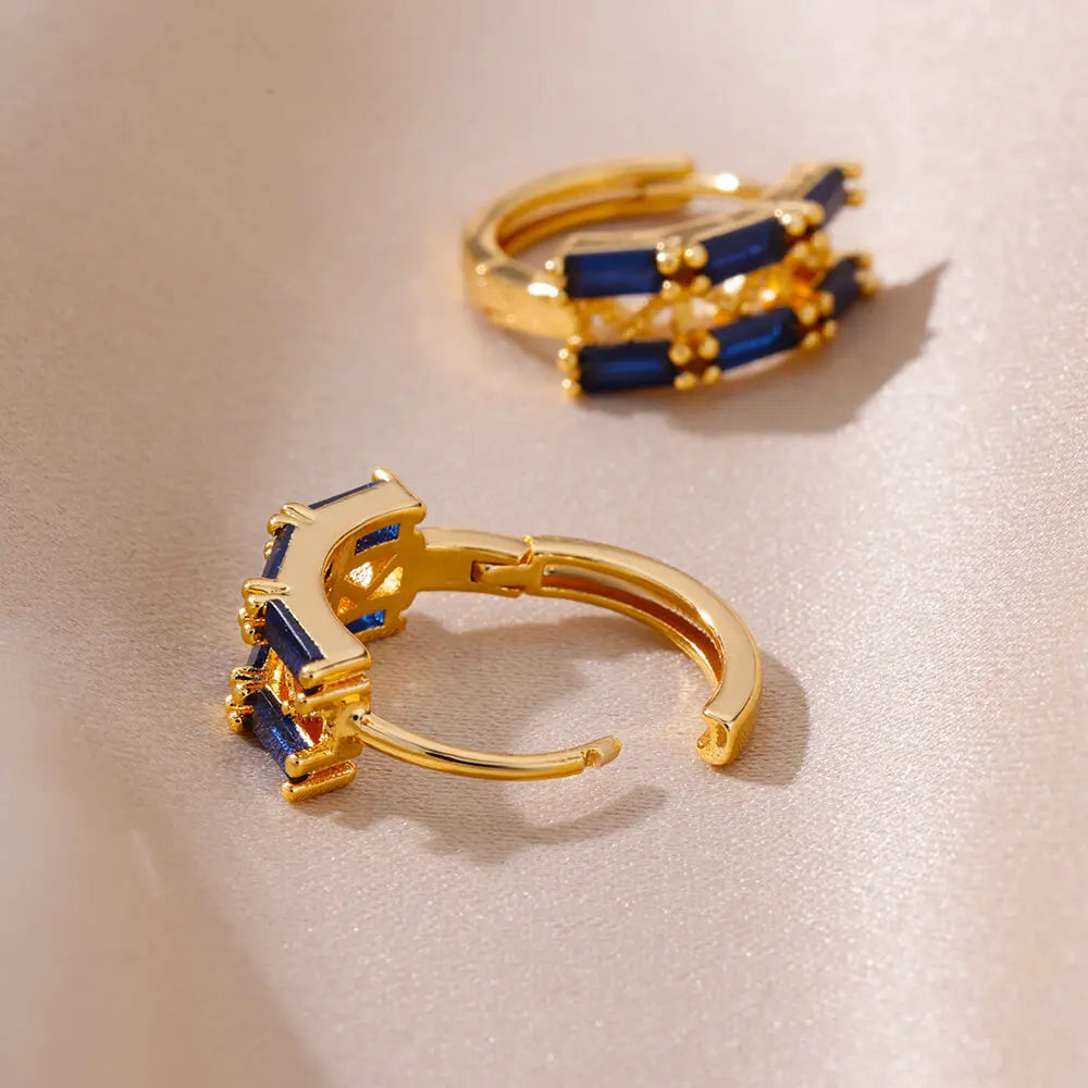 Gold Plated Stainless Steel Hoop Earrings