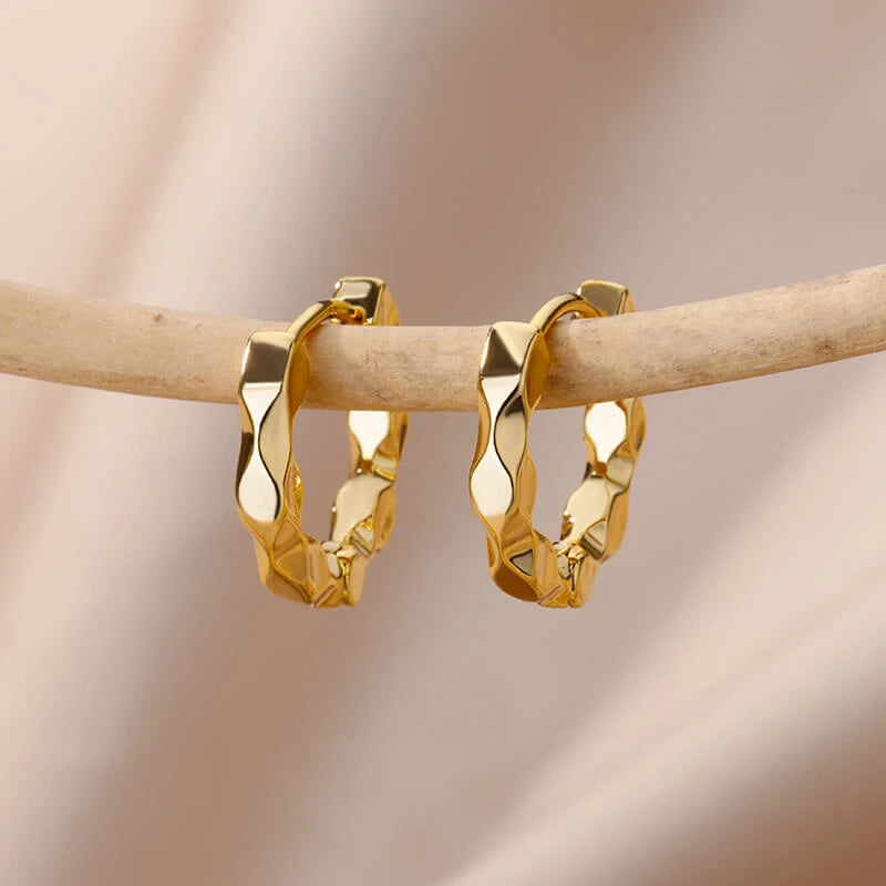 Zircon Round Hoop Earrings