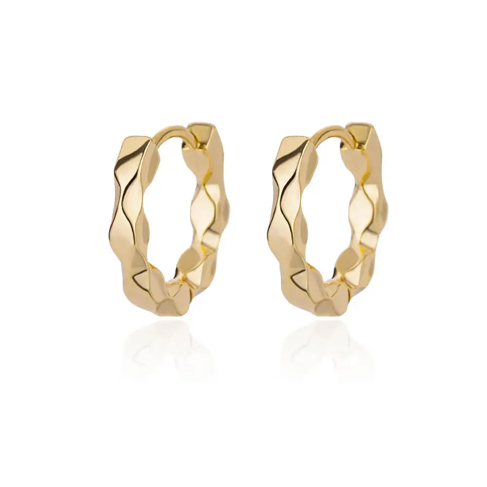 Zircon Round Hoop Earrings