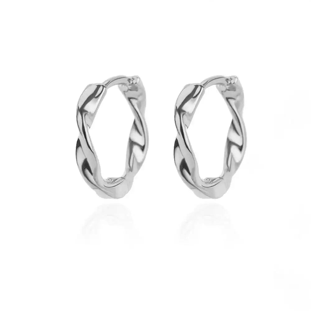 Zircon Round Hoop Earrings