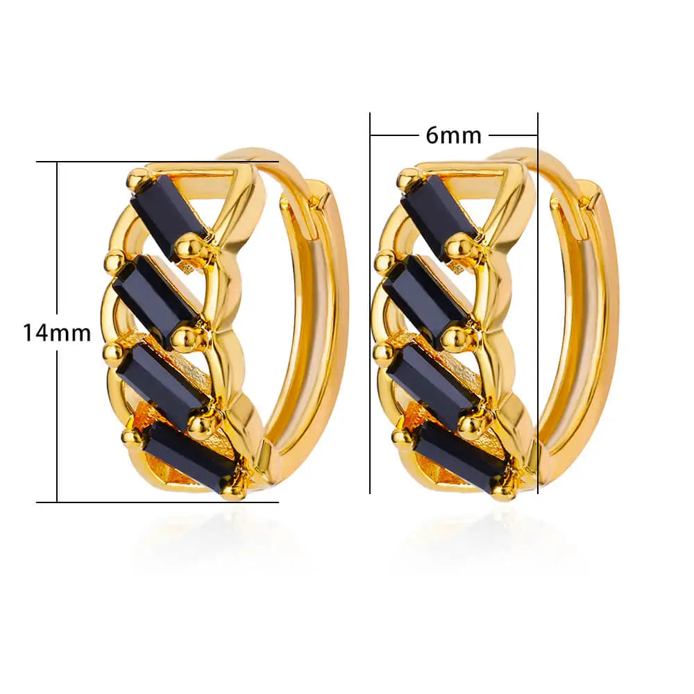 Gold Plated Stainless Steel Hoop Earrings