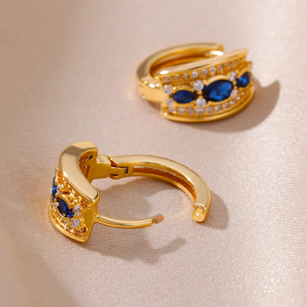 Gold Plated Stainless Steel Hoop Earrings