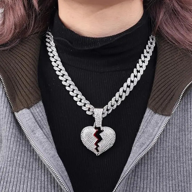 Broken Heart Pendant Necklace