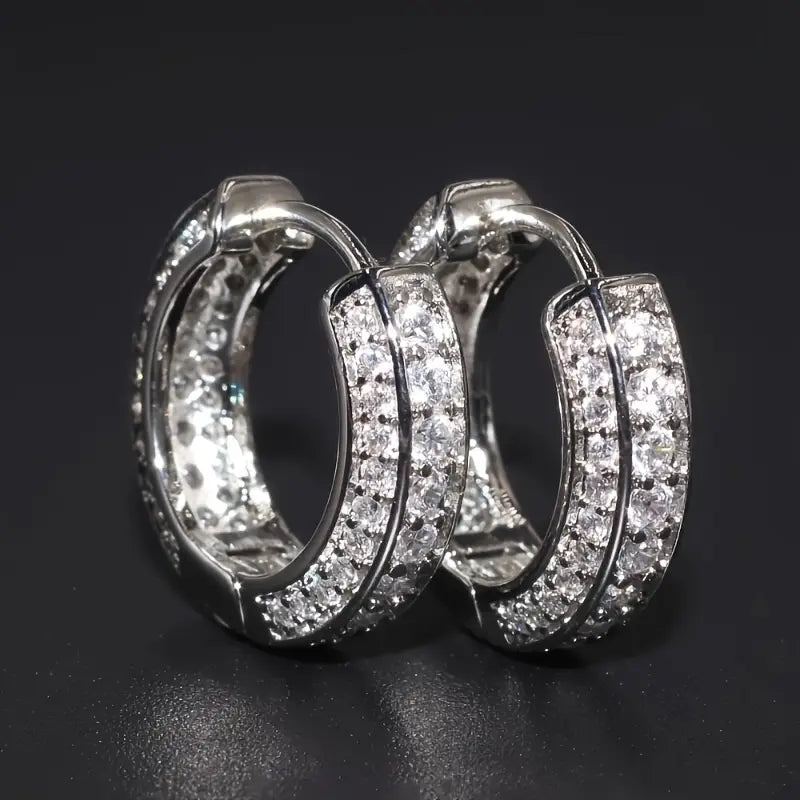 Iced Hoop Earrings