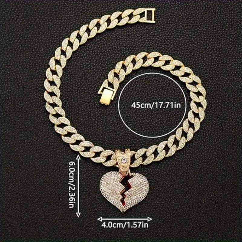 Broken Heart Pendant Necklace