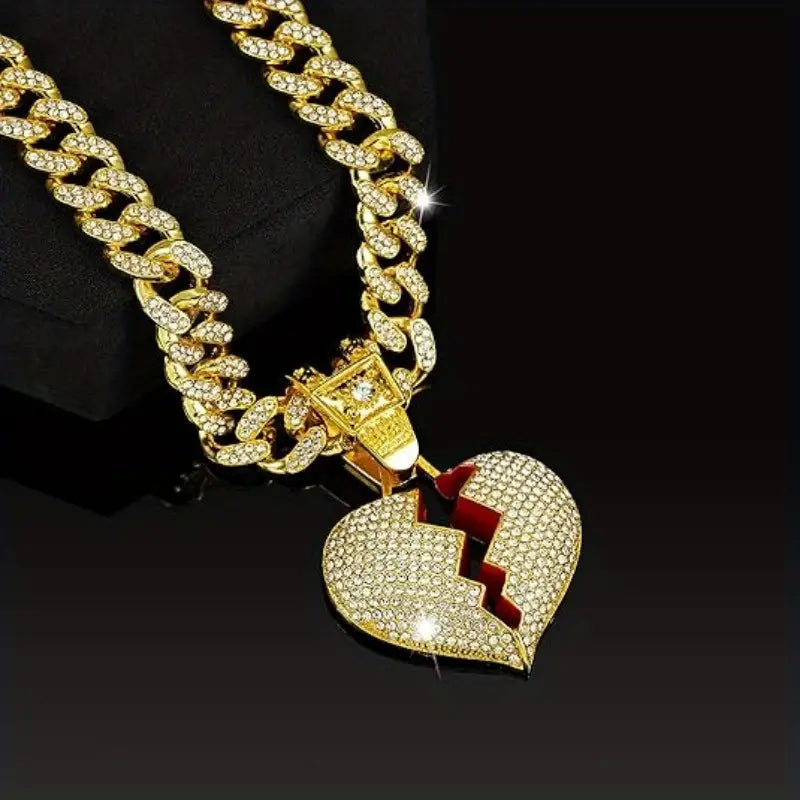 Broken Heart Pendant Necklace
