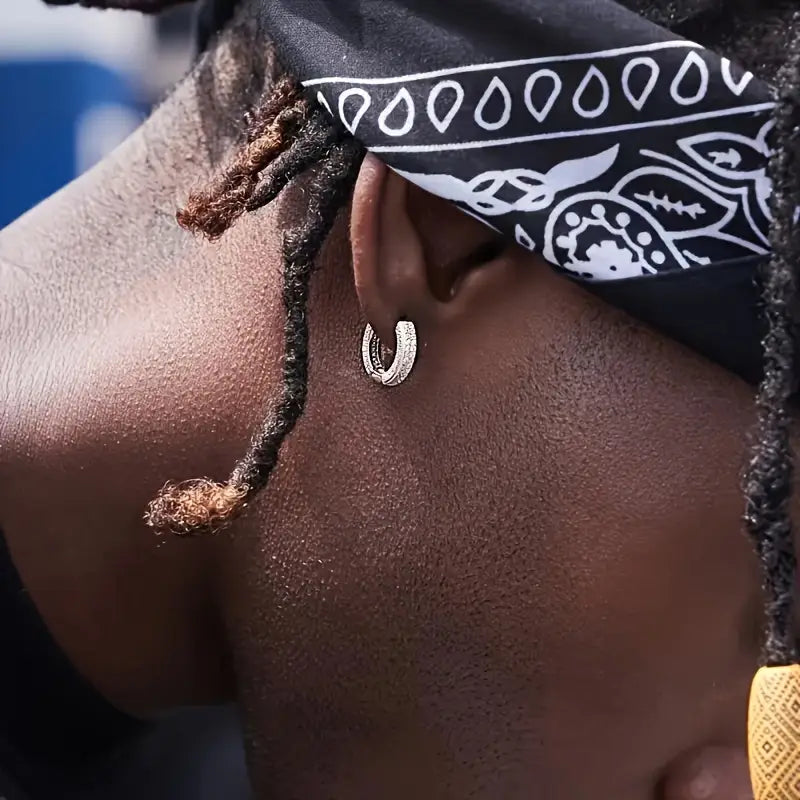 Iced Hoop Earrings